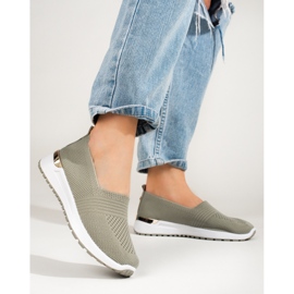 Sneakers traforate da donna Shelovet verde 1