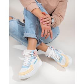 Sneakers alte da donna multicolor Shelovet bianco 1