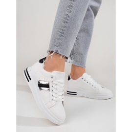 Sneakers Shelovet da donna su plateau alto bianco 1