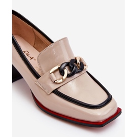 S.Barski Comode Décolleté Tacco Basso Beige Valenti nero 1