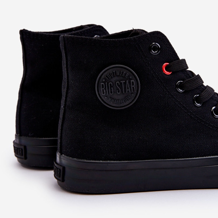 Sneakers Classiche Alte da Donna Big Star T274033 Nere nero 1
