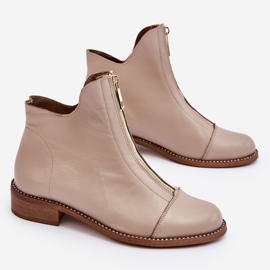 Stivali Cerniera Pelle Nicole 2785/008 Beige 1