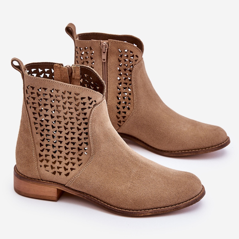 Stivali scamosciati Nicole 2791/023 Beige scuro 1