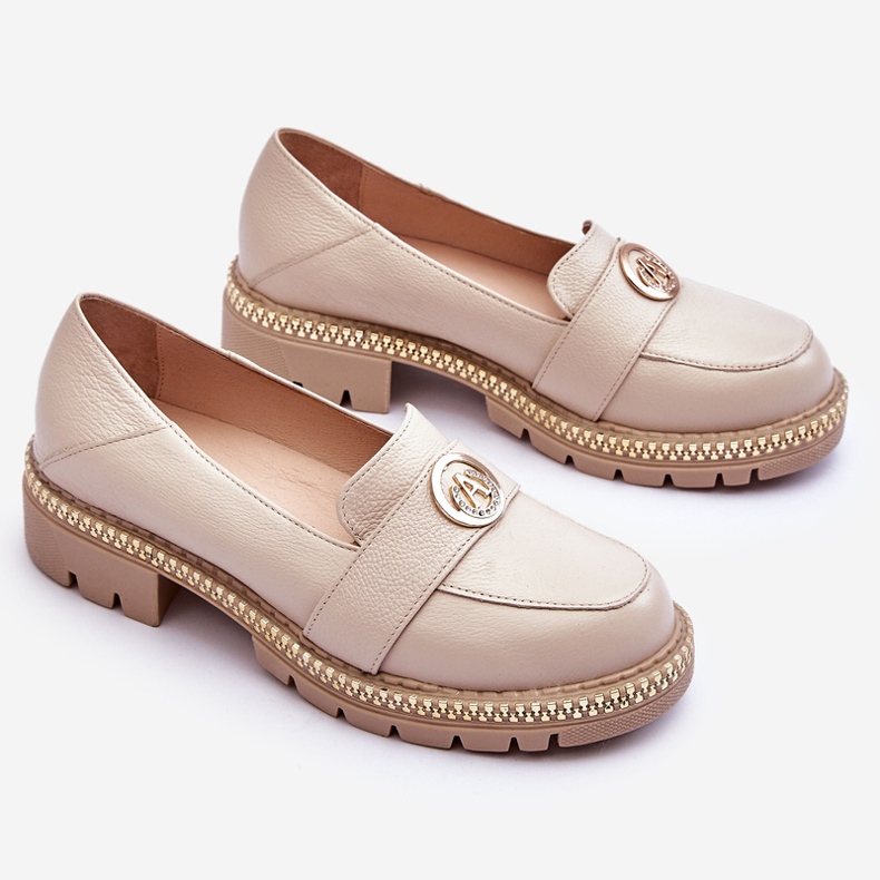 FILIPCZYK Eleganti Mocassini In Pelle Laverne Beige Chiaro 1