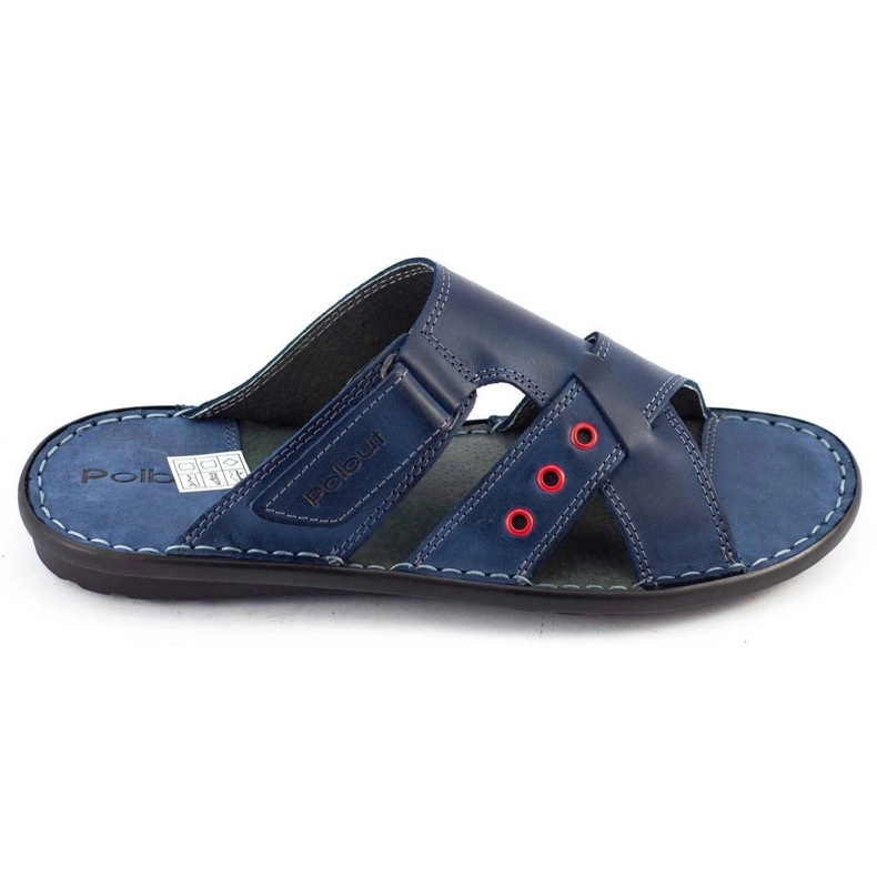 Polbut Pantofole da uomo SA05 blu navy 1