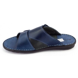 Polbut Pantofole da uomo SA05 blu navy 2