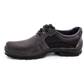 Polbut Scarpe in pelle da uomo grigie K19 grigio 1