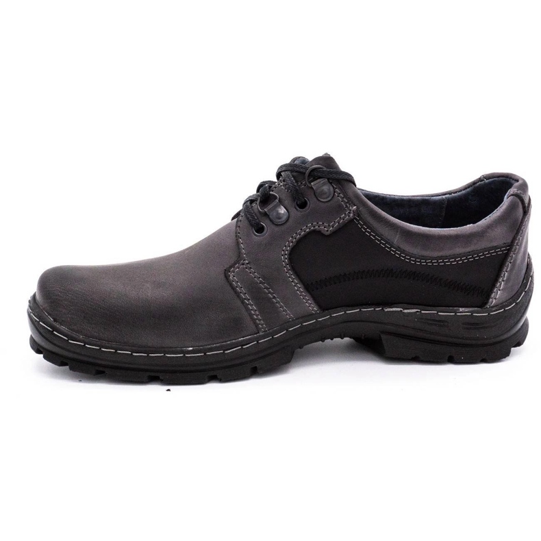 Polbut Scarpe in pelle da uomo grigie K19 grigio 1