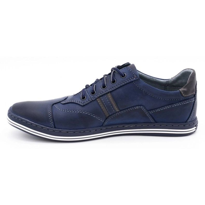 Polbut 1801 scarpe da uomo casual blu navy 1
