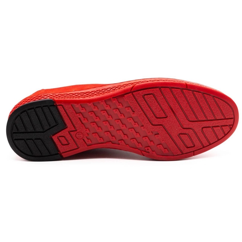 Polbut Scarpe casual da uomo in pelle K24 nabuk rosso 1
