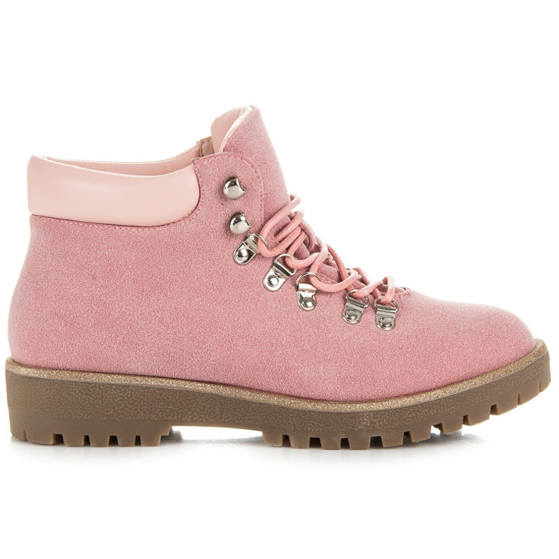 Vices New Collection Trapper in pelle scamosciata rosa 2