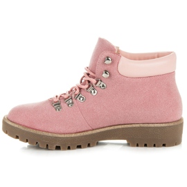 Vices New Collection Trapper in pelle scamosciata rosa 1