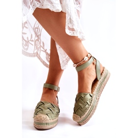 Sweet Shoes Sandali Espadrillas Da Donna Sulla Piattaforma Di Susane Verde 2
