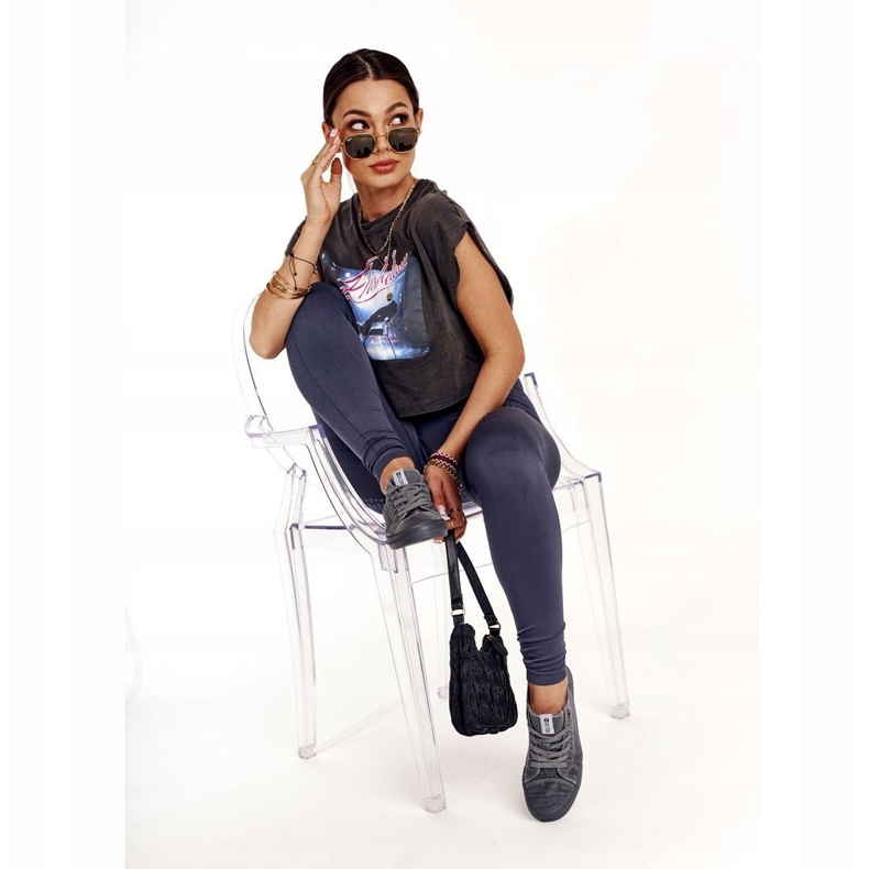 Sneakers Donna Big Star Grigio Scuro DD274440 1