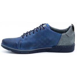 Polbut Scarpe casual da uomo in pelle 2114 blu navy 1