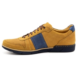 Polbut Scarpe casual da uomo in pelle 2113 rosse multicolore giallo 1