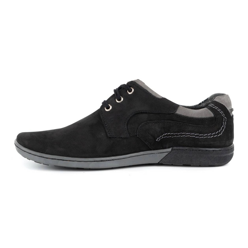 KOMODO Scarpe casual da uomo in pelle 861L nere nero 1