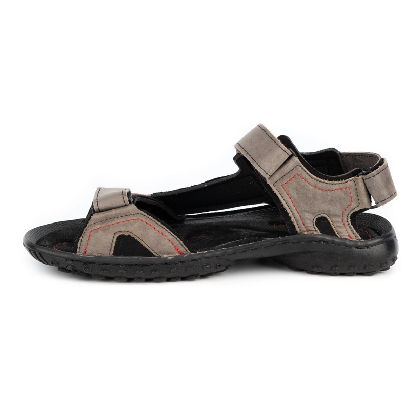 ŁUKPOL Sandali da uomo in pelle 832 grigio 1