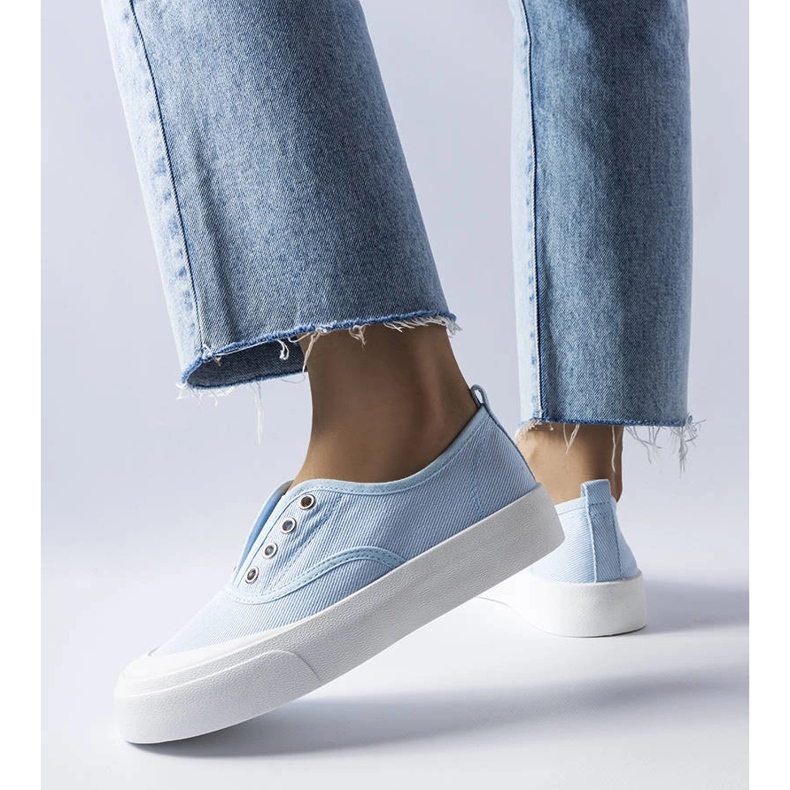 Sneaker senza lacci di colore blu di Rabican 1