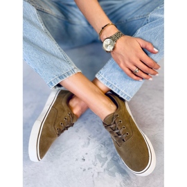BM Sneakers da donna in camoscio Lovis Taupe verde 1