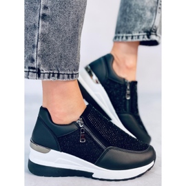 Atwood Sneakers nere con zeppa nero 2