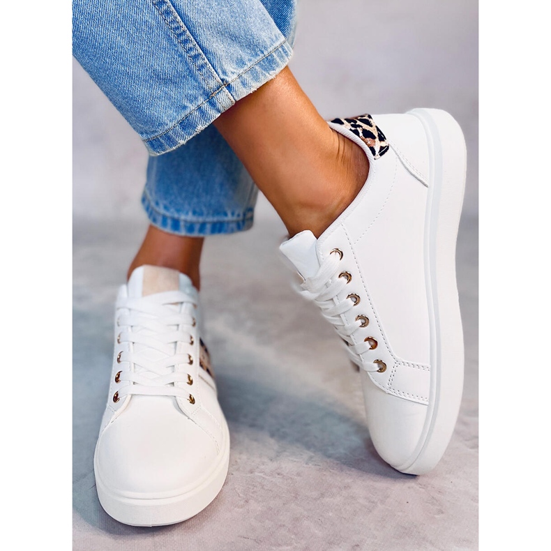 BM Sneakers Henne Leopard da donna bianco 1
