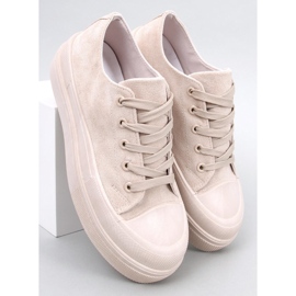 BM Curtis Sneaker beige con plateau 1