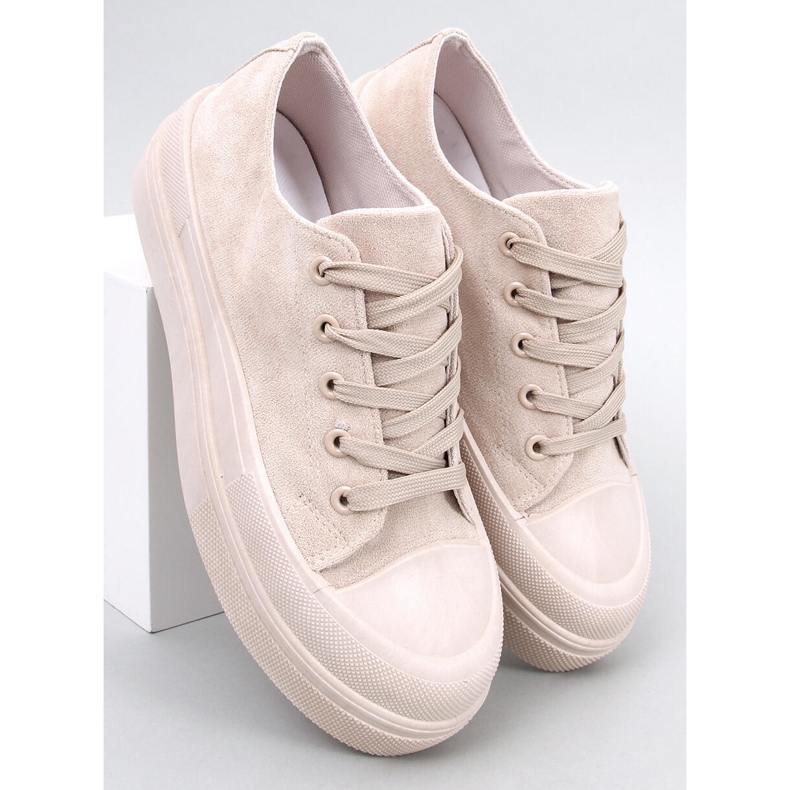 BM Curtis Sneaker beige con plateau 1