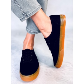 Sneakers da donna Werde in tela nera nero 1