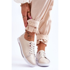 S.Barski Sneakers Pelle Donna Beige Renes marrone 1