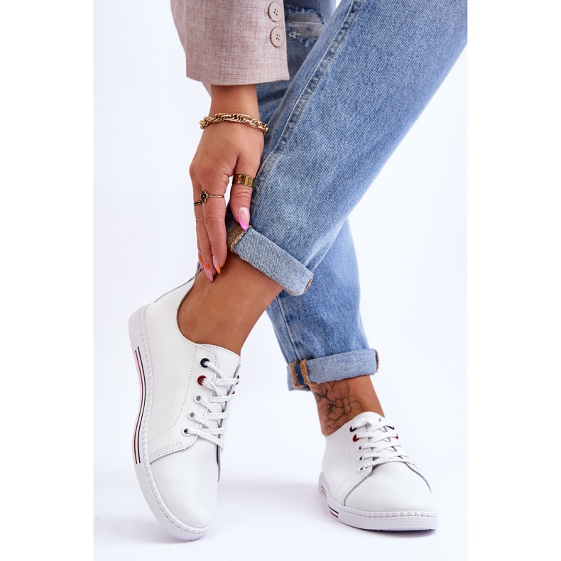 S.Barski Sneakers Donna in Pelle Bianco Renes bianca 2