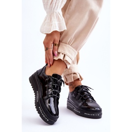 S.Barski Sneakers Chantal in vernice nera nero 2