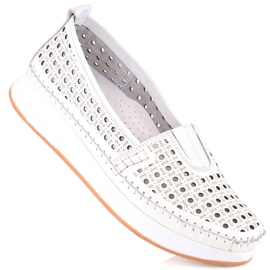 Scarpe traforate da donna con elastico bianco T.Sokolski VU85LAS 1