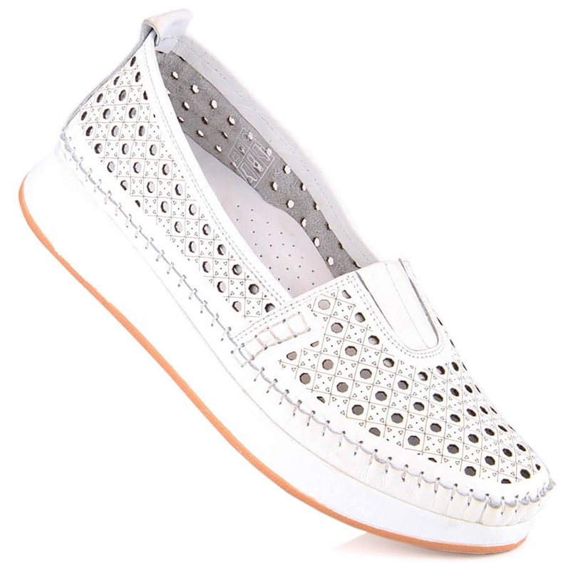 Scarpe traforate da donna con elastico bianco T.Sokolski VU85LAS 1