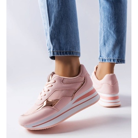 Sneakers rosa con suola spessa di Ethel 1