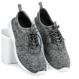 Scarpe sportive tessili grigio 2