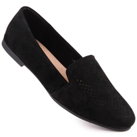 Comode scarpe slip-on in pelle scamosciata nera S.Barski LR29515 nero 1