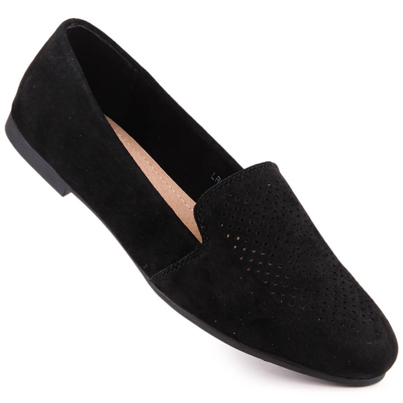 Comode scarpe slip-on in pelle scamosciata nera S.Barski LR29515 nero 1