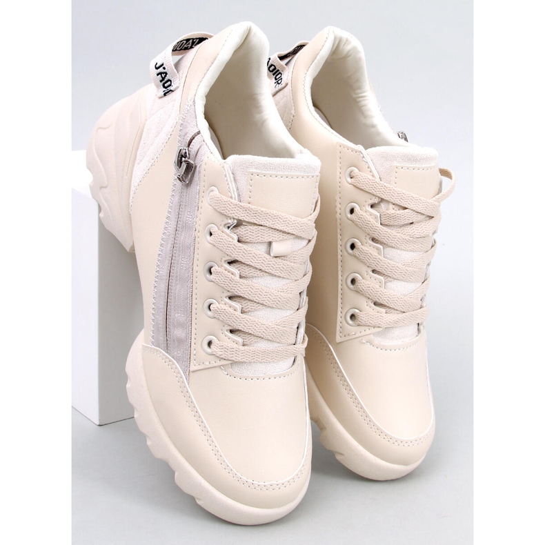 BM Sneakers Helser beige con zeppa 1