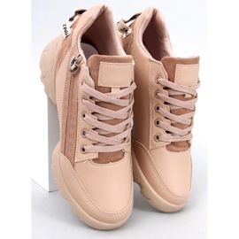 Sneakers con zeppa Helser Khaki marrone 1