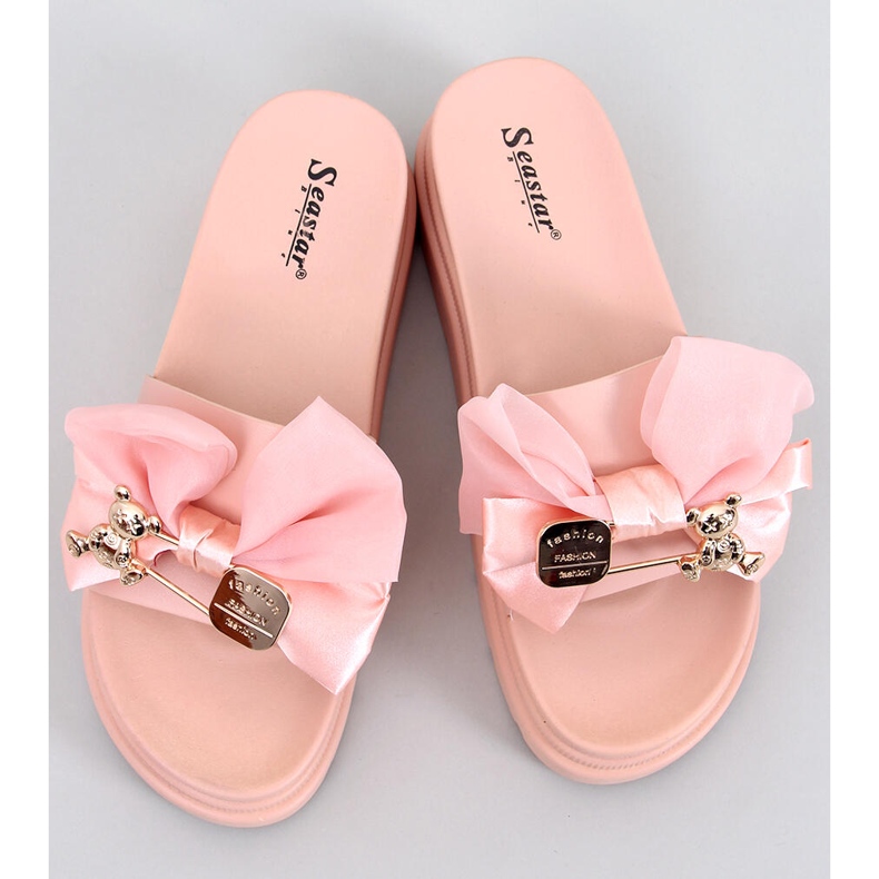 BM Sandali Teddy Pink con plateau e orsetto rosa 1