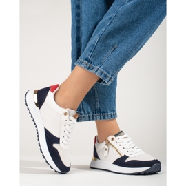 Comode scarpe sportive da donna bianche Shelovet bianco 1