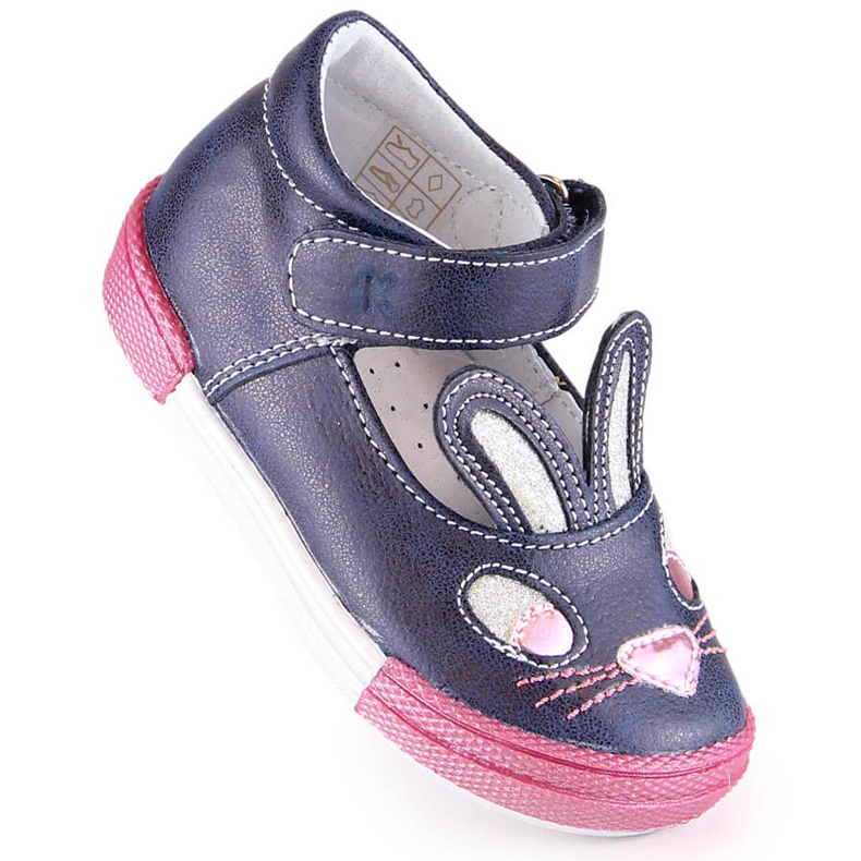 Ballerine bambina con velcro blu navy Kornecki 6480 1