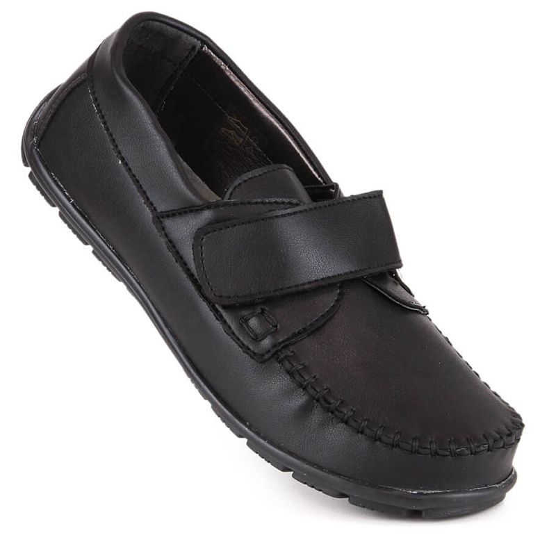 Mocassini formali bambino con velcro neri Kornecki 6804 nero 1