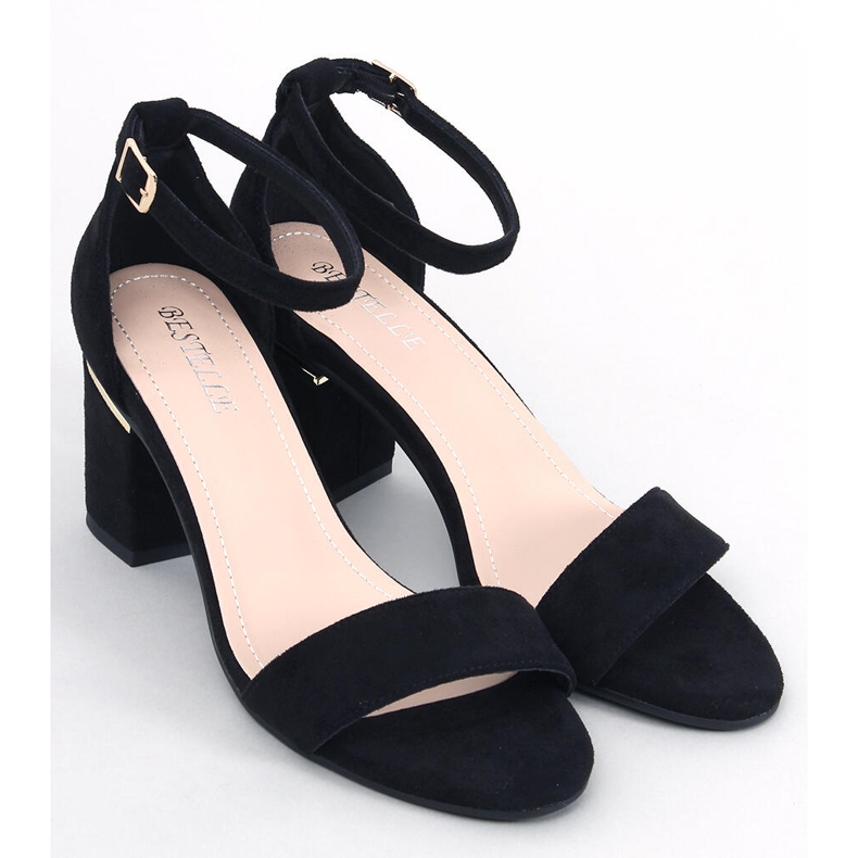 Dicarlo Sandali con tacco in camoscio nero 1