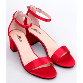Sandali Clarence Red con tacco basso rosso 1