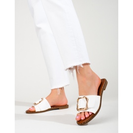 Eleganti infradito bianche con fibbia Shelovet bianco 1