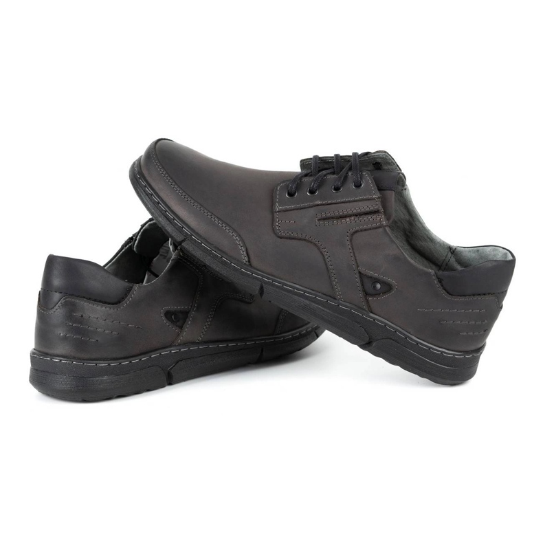 Polbut Scarpe casual da uomo grigie J55 grigio 4