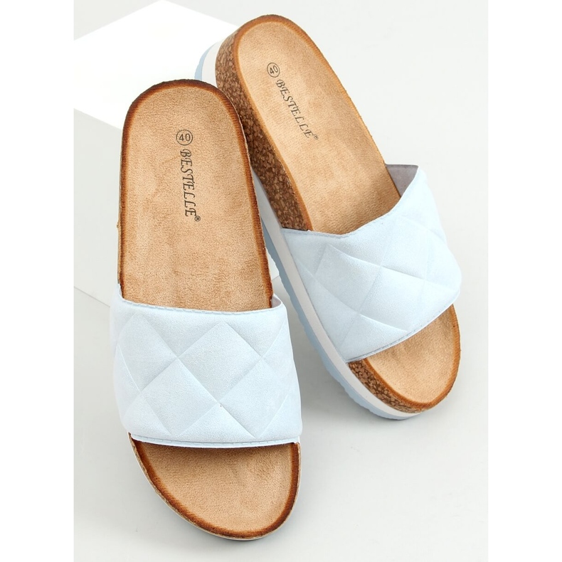 Pantofole Bahr in sughero blu 1