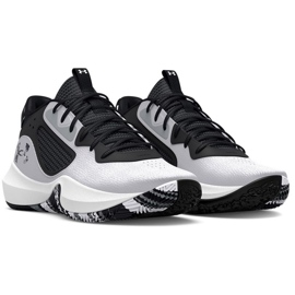 Under Armour Gs Lockdown 6 Jr. 3025617 101 scarpe da basket bianco bianco 1